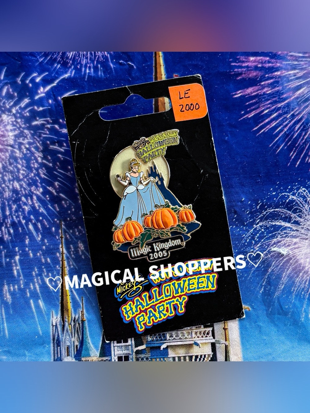 Disney Parks 2005 Mickey’s Not So Scary Halloween Party Cinderella LE Pin Rare